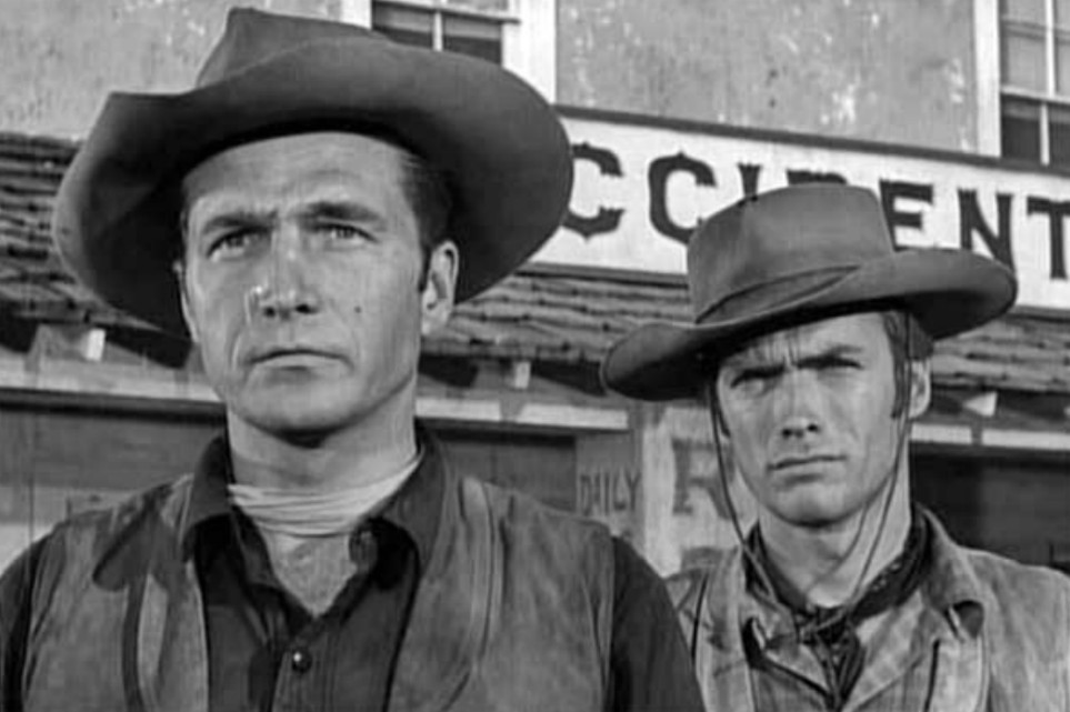 Eric Fleming and Clint Eastwood